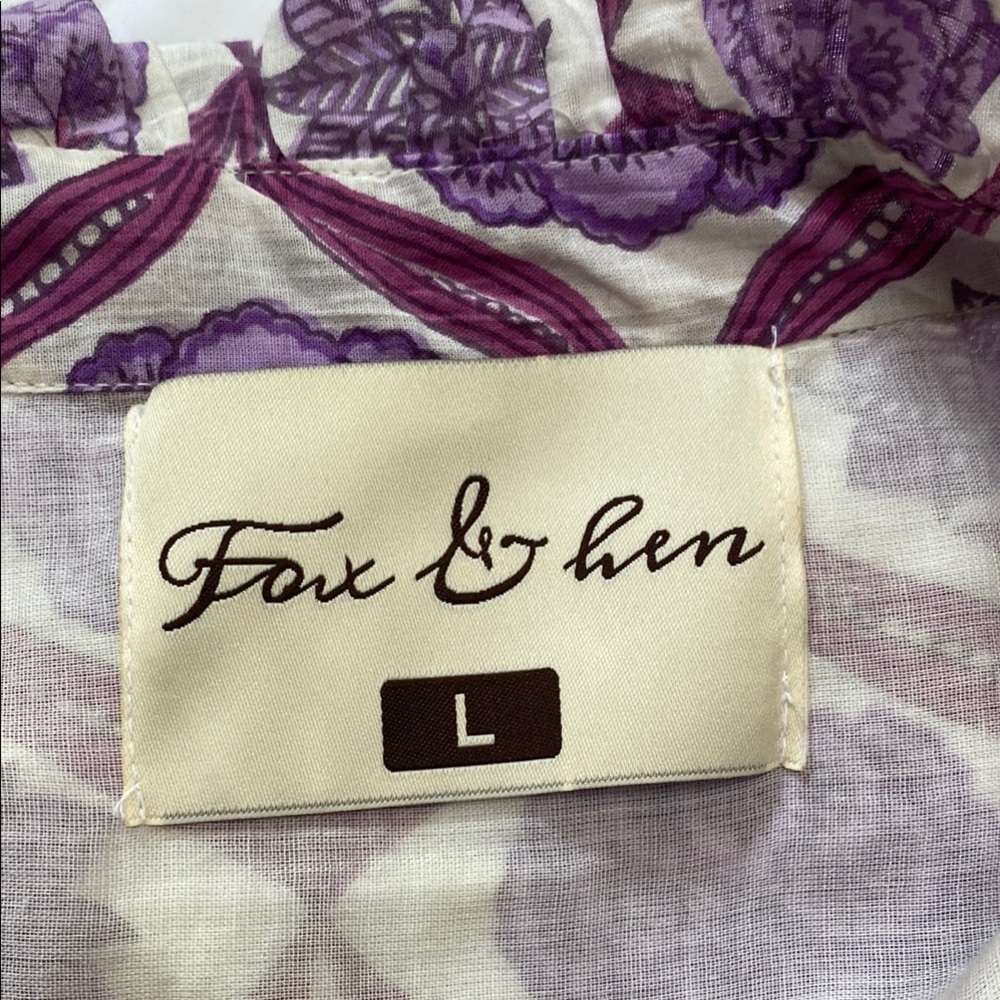 Chic Purple Patterned Blouse - image 2